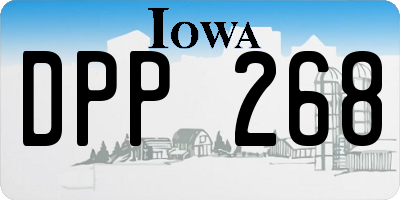 IA license plate DPP268