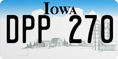 IA license plate DPP270