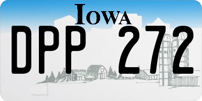 IA license plate DPP272