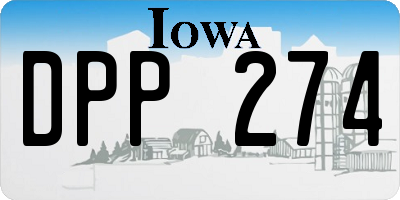 IA license plate DPP274