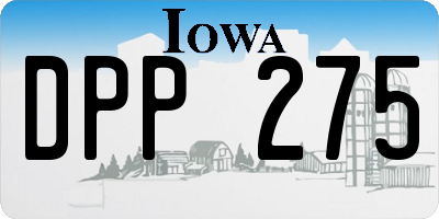 IA license plate DPP275