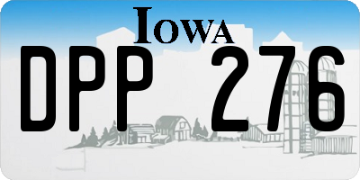 IA license plate DPP276