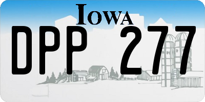 IA license plate DPP277