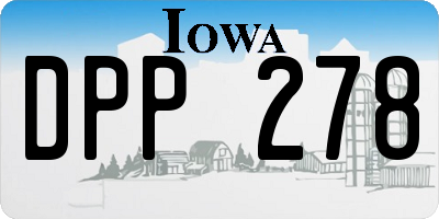 IA license plate DPP278