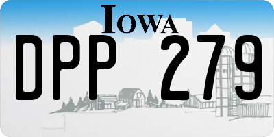 IA license plate DPP279