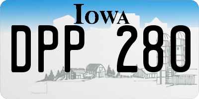 IA license plate DPP280