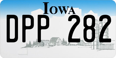 IA license plate DPP282