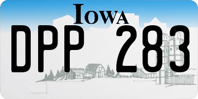 IA license plate DPP283