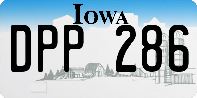 IA license plate DPP286