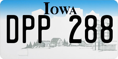IA license plate DPP288