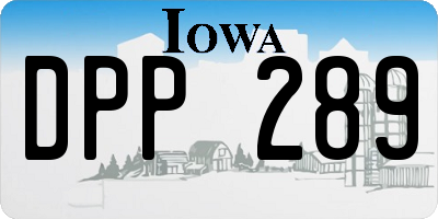 IA license plate DPP289