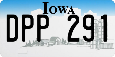 IA license plate DPP291