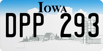 IA license plate DPP293