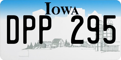 IA license plate DPP295