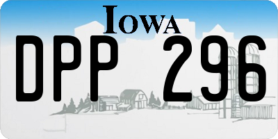 IA license plate DPP296