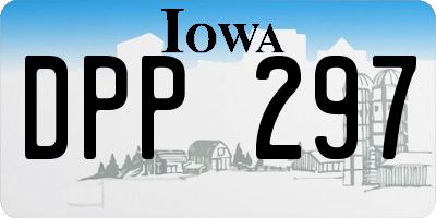 IA license plate DPP297