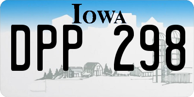 IA license plate DPP298