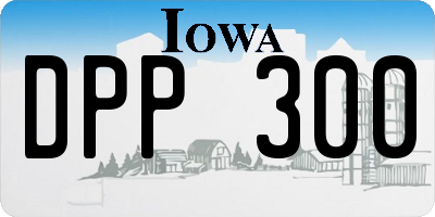IA license plate DPP300