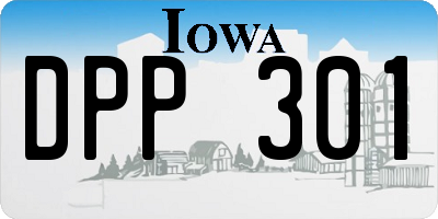 IA license plate DPP301
