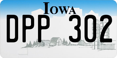 IA license plate DPP302
