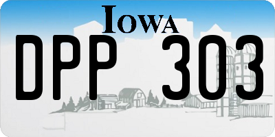 IA license plate DPP303