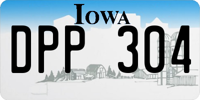 IA license plate DPP304