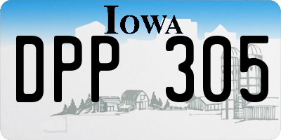 IA license plate DPP305