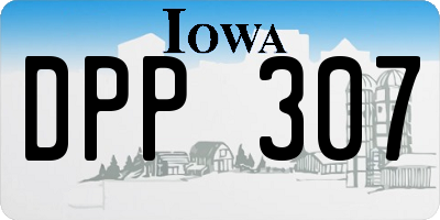 IA license plate DPP307