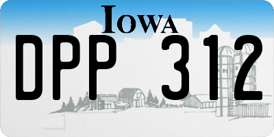 IA license plate DPP312