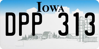 IA license plate DPP313