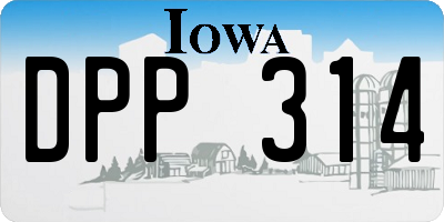 IA license plate DPP314