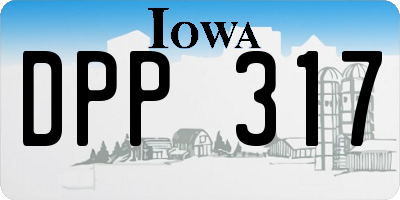 IA license plate DPP317