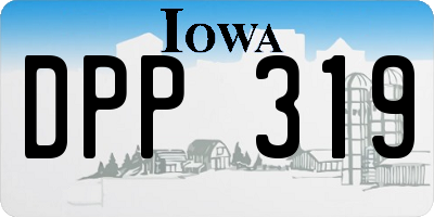 IA license plate DPP319