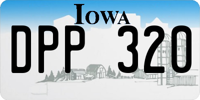 IA license plate DPP320