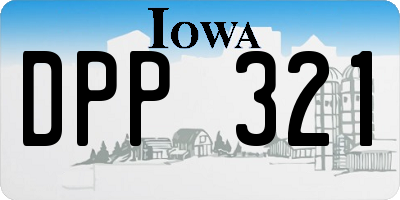 IA license plate DPP321