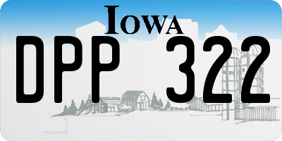 IA license plate DPP322