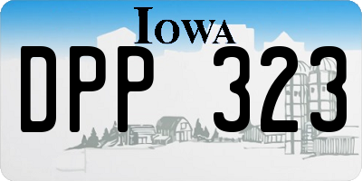 IA license plate DPP323