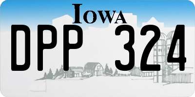 IA license plate DPP324