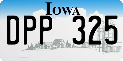IA license plate DPP325