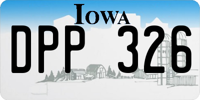 IA license plate DPP326