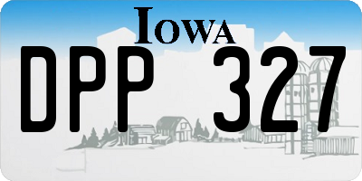 IA license plate DPP327