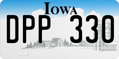 IA license plate DPP330