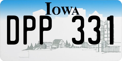 IA license plate DPP331