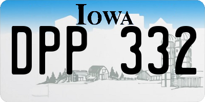IA license plate DPP332