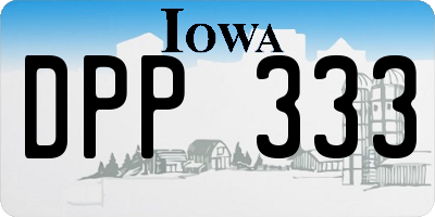 IA license plate DPP333