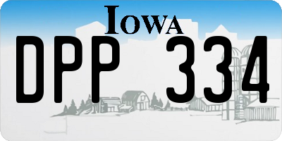 IA license plate DPP334