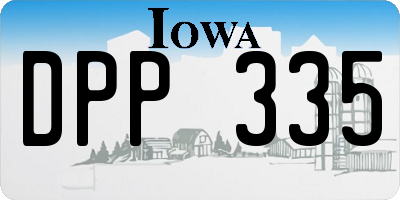 IA license plate DPP335