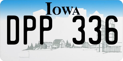 IA license plate DPP336