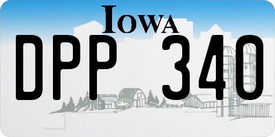 IA license plate DPP340