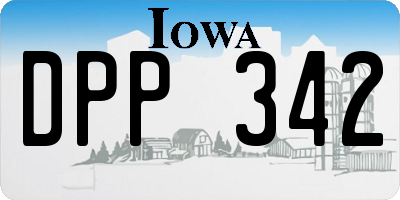 IA license plate DPP342